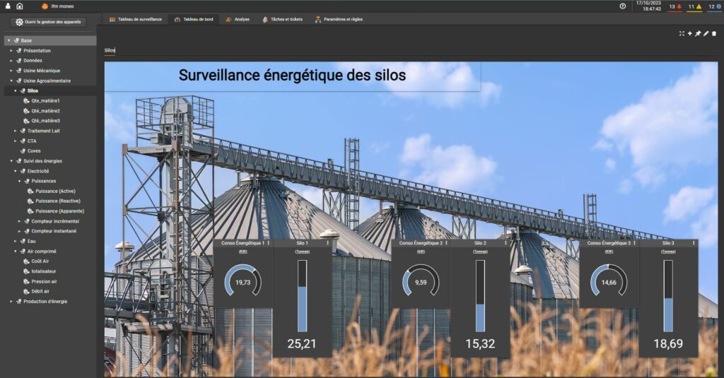 consommation énergétique silo connecté